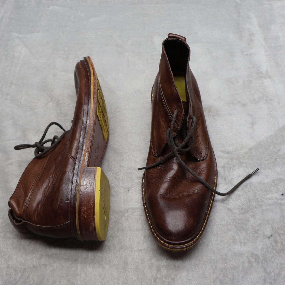 Cole Haan Mens 9.5M Chukka Boots Brown Leather Lace Up Classic Casual C11080